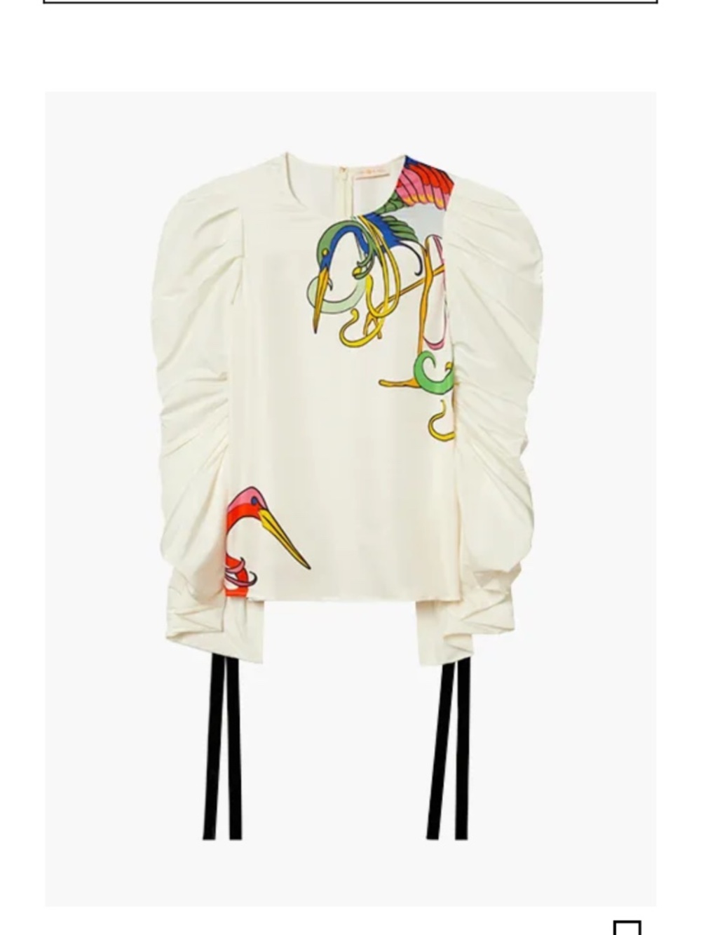 Tory Burch Collection Victorian Silk Blouse - Cream - Size 6